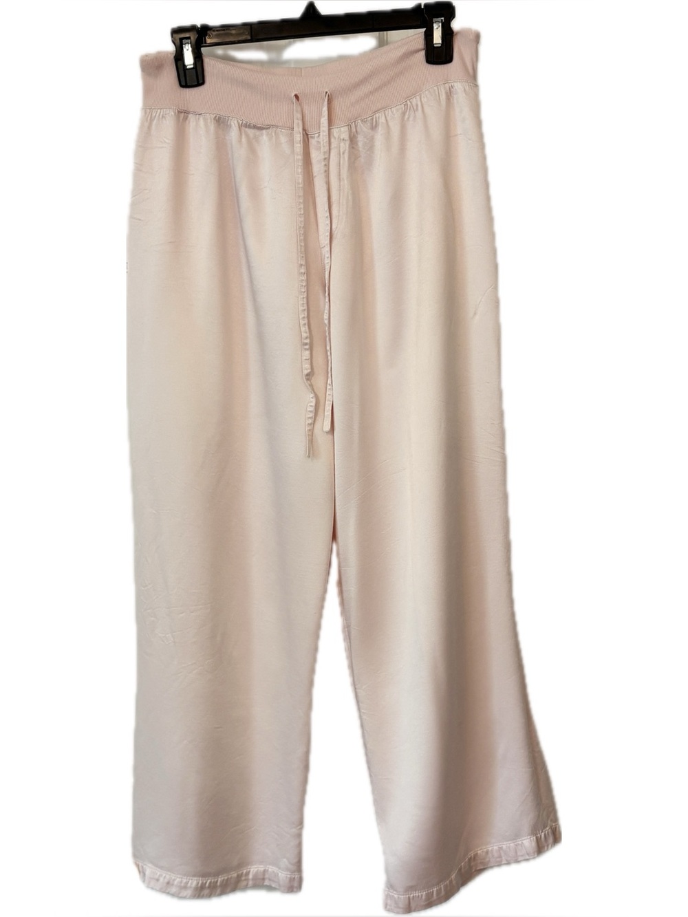 PJ Harlow Women’s Drawstring Cropped Pajama Pants Light Pink Medium
